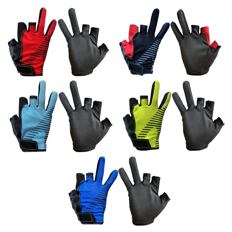 Non-slip Fingerless Fishing Gloves, Quick Drying, Suitable for Kayaking, Paddling, Driving, Hiking, Comfortable to Wear, 3