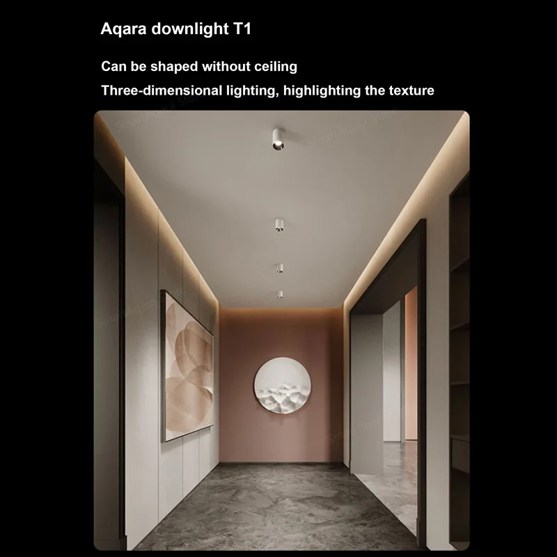 Aqara T1 Downlight Dimming Round Light Zigbee 10W Beam Angle 24°36° Adaptive Lighting Dimming Smart Home for Aqara App Homekit