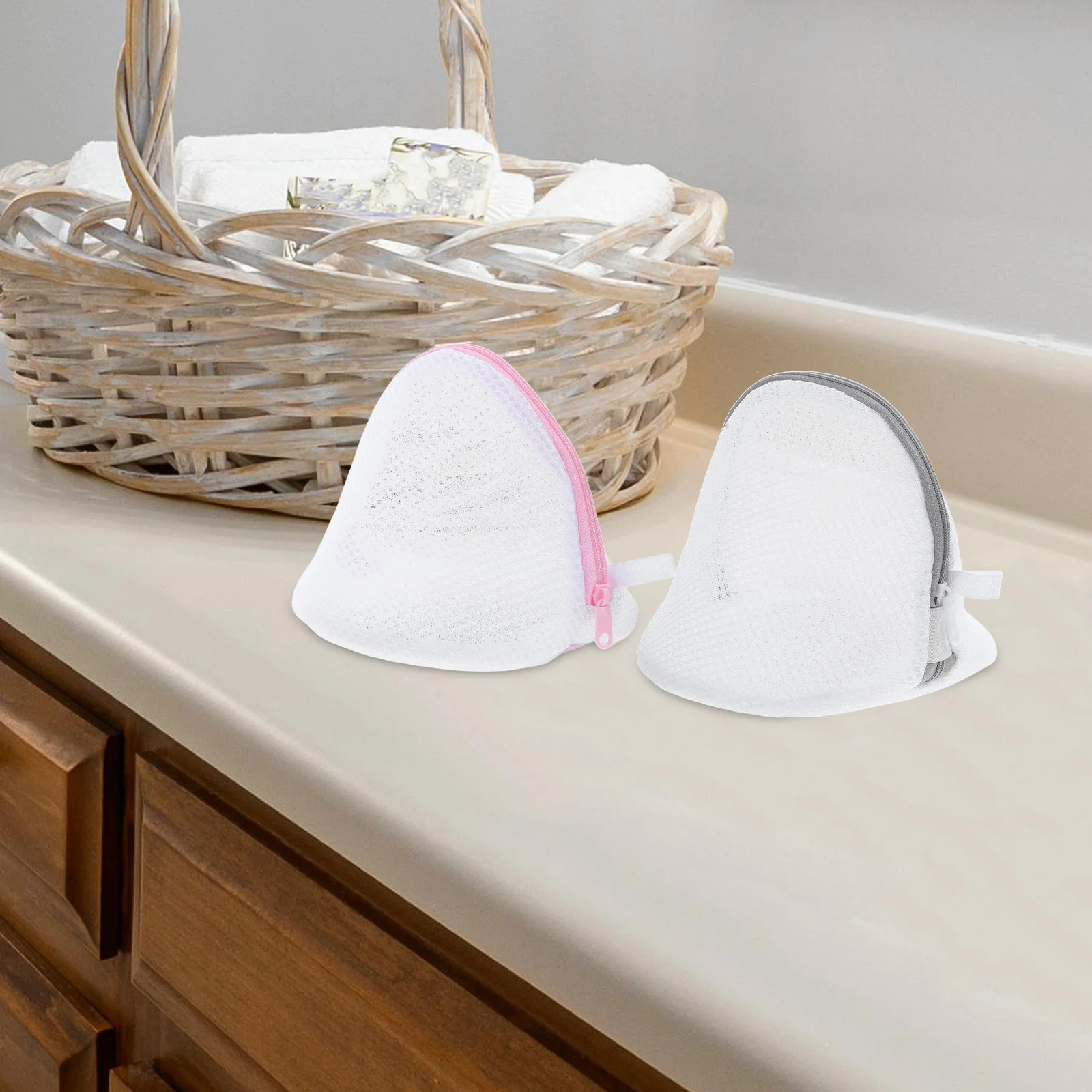 

4Pcs Bra Laundry Bags Mesh Washing Bags Reusable Zipper Protection for Lingerie Underwear Socks Wash Laundry Wash Bag