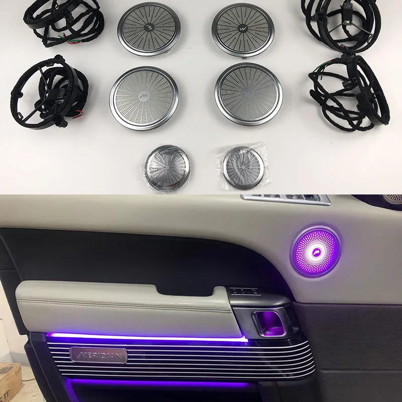 

Pop Inter Door Led Ambient Light Speaker Cover For Range Rover Vogue Sport 13-21 Decorate Light Executive Edition Replace Style