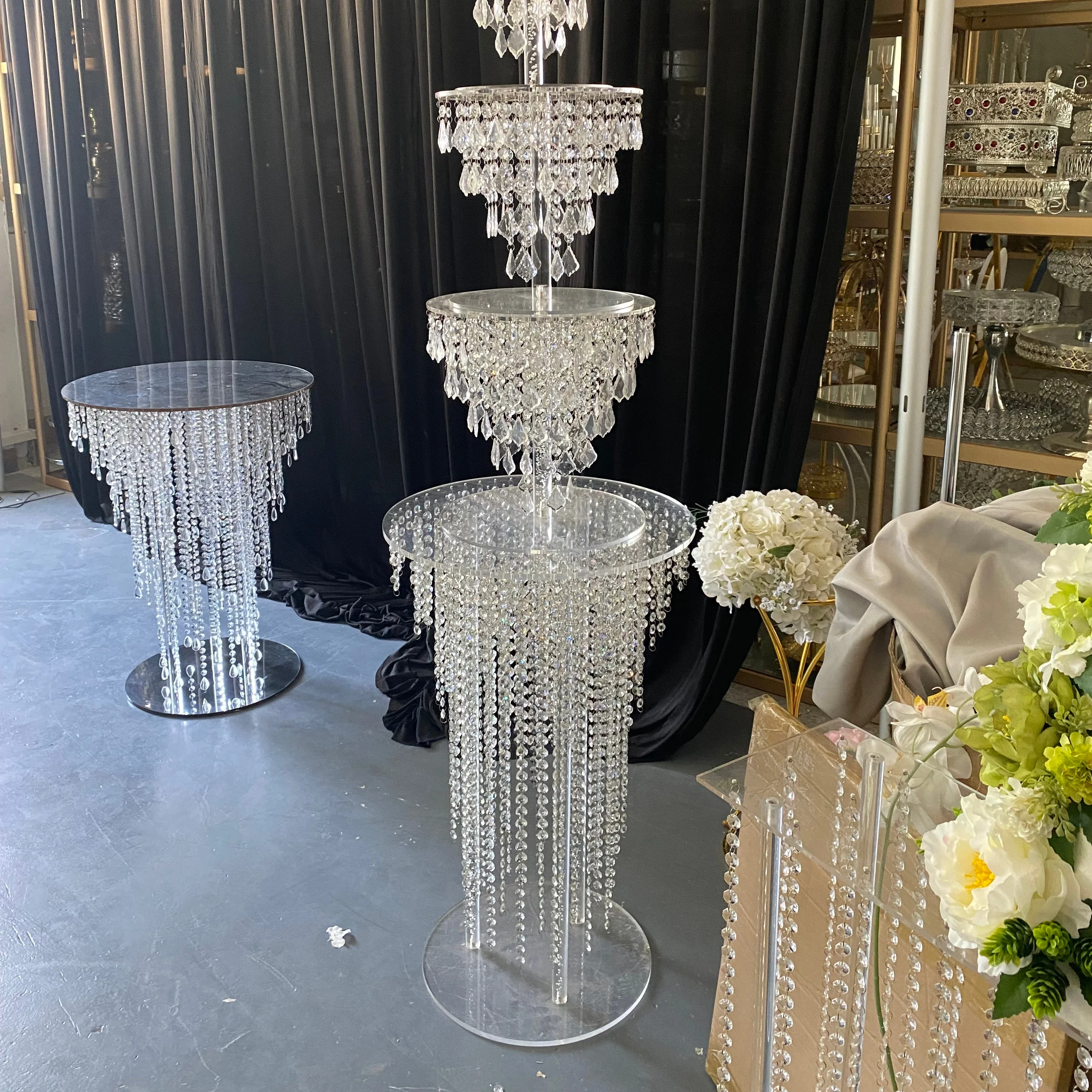 Acrylic Display Stand for Cake Crystal Acrylic Wedding Cake Display Stand