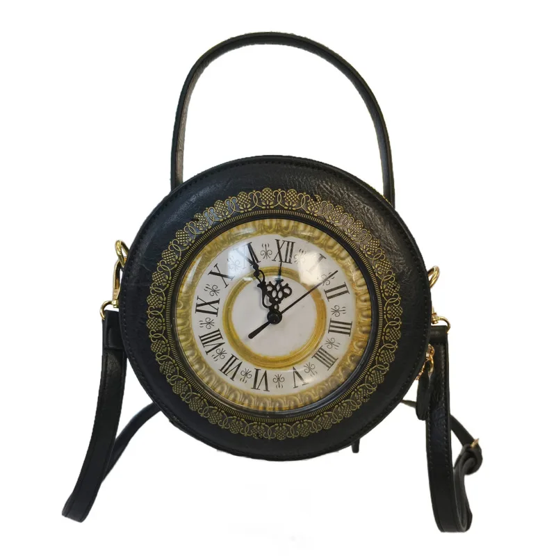 Women's Handbag Tote Bag Temu Retro Personalized Clock Diagonal Cross Bag Creative Clock Design 3D Hand-held Shoulder Bag New