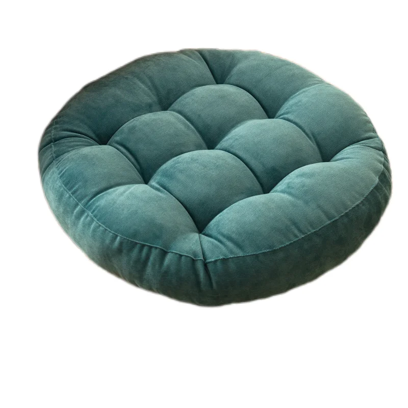Round Large Floor Seat Pillows Gray Tufted Corduroy Cushions for Outdoor Yoga Tatami Chair Pad Casual Seating Reading Cushion 방석 image 3