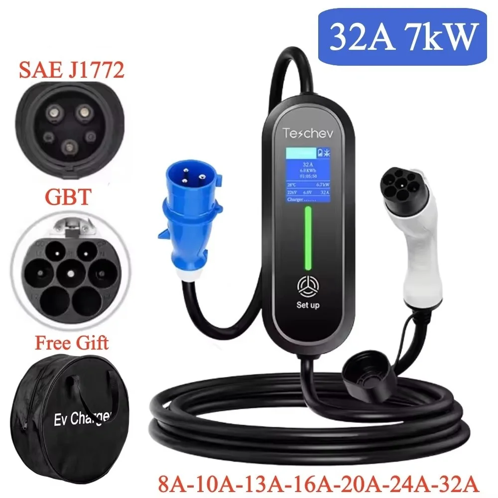 Portable 32A Ev Cha…