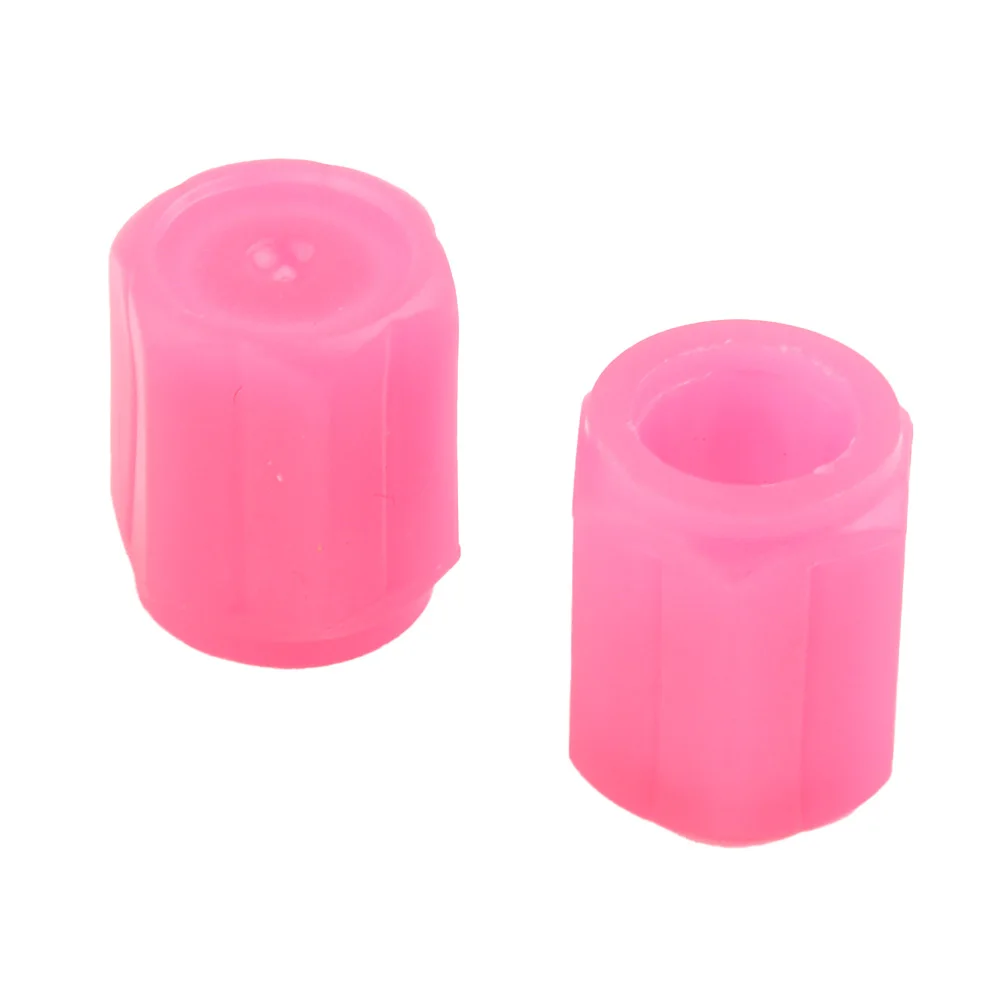 Glowing Pink Valve Covers Fluorescent Valve Covers Tire Valve ABS New Pink 4Pcs Luminous Fluorescent Valve Covers