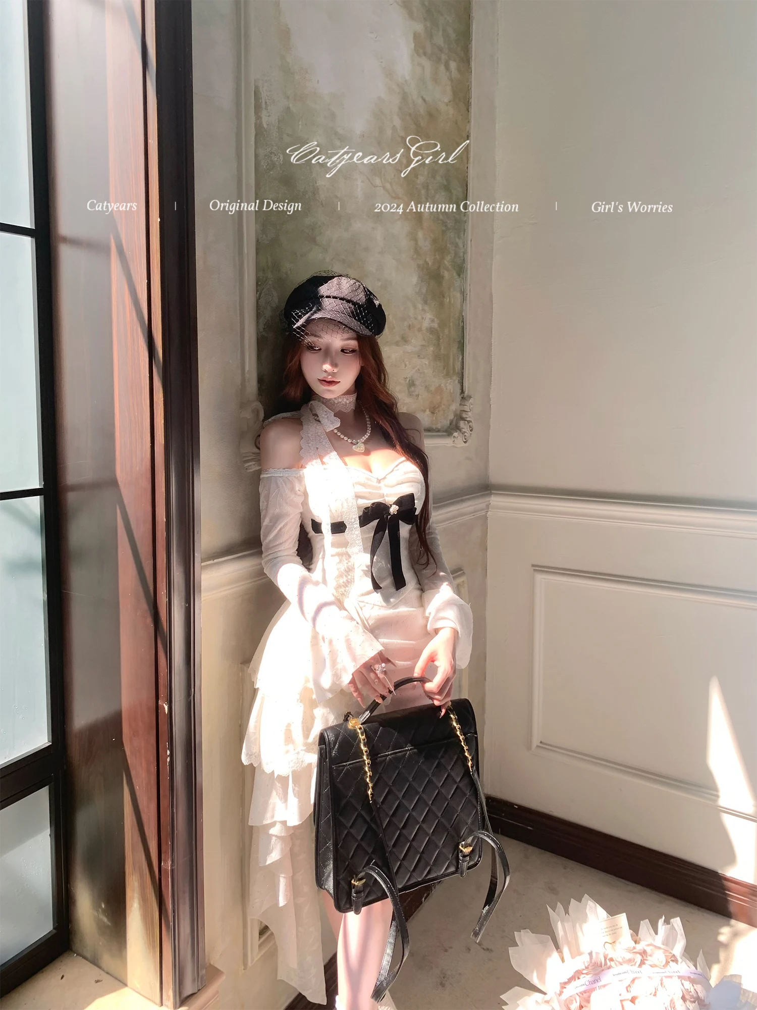 

Платье-футляр с длинными рукавами и кружевом, драпировкой и юбкой-бодикон, из полиэстера, в стиле принцесса.