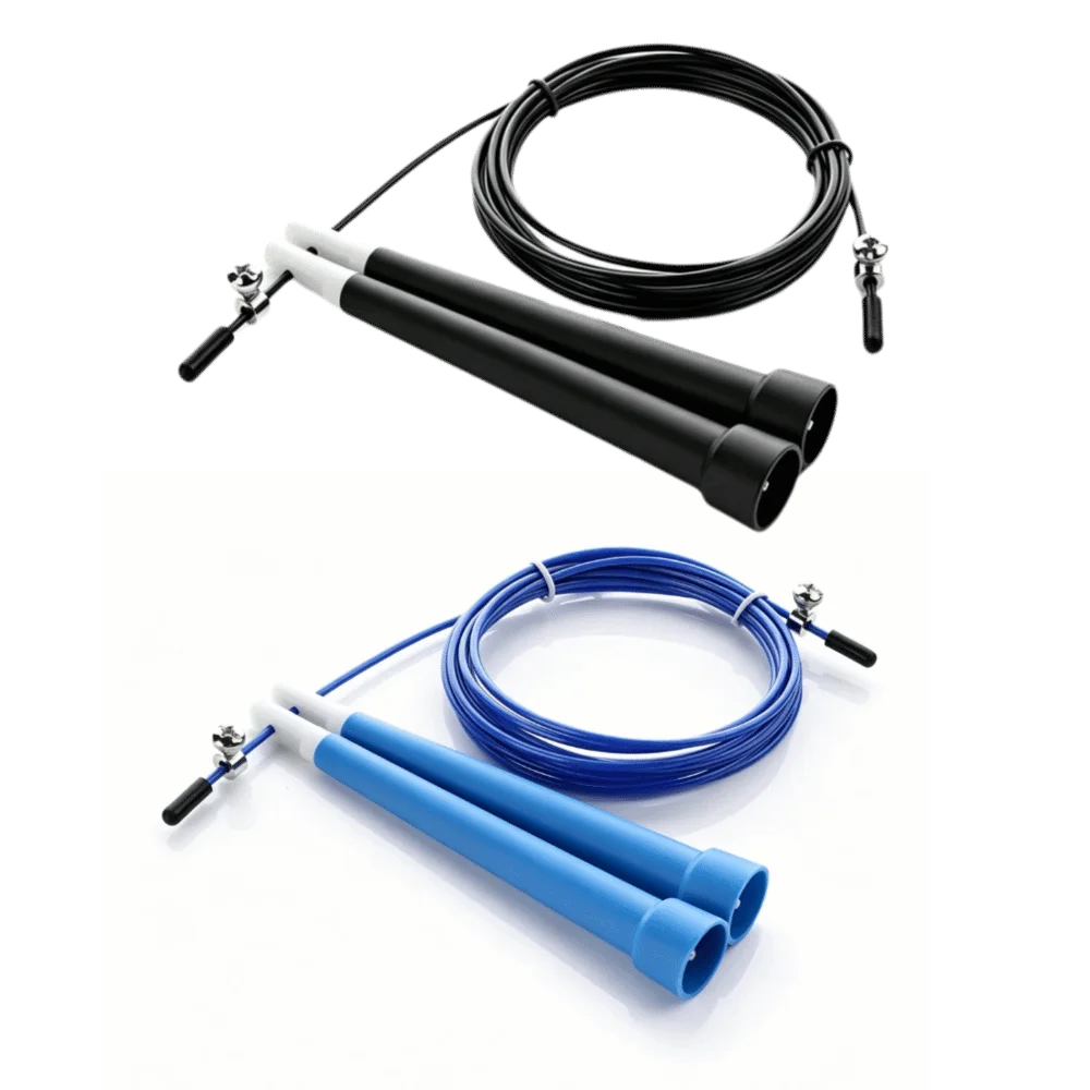 Durable Steel Wire Jump Rope Tangle-Free Adjustable Length Speed Jump Rope PVC Coated Adjustable Skipping Rope Fitness Training