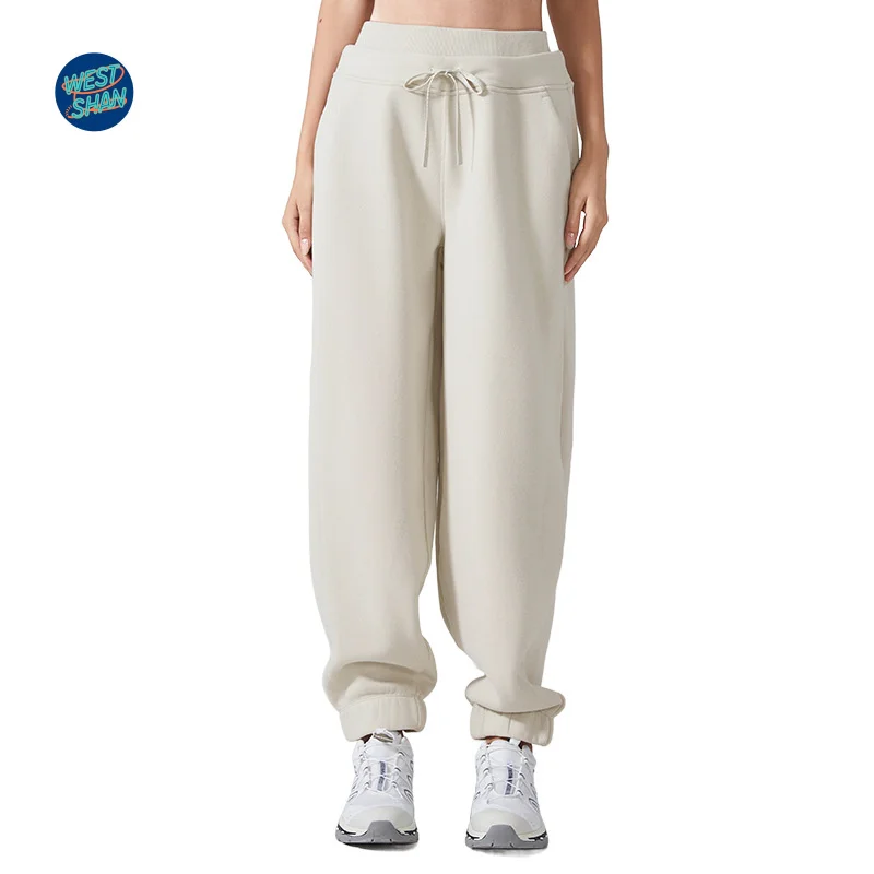 WESTSHAN EU US Taglia Autunno Inverno Foderato in pile Pantaloni sportivi caldi per le donne Pantaloni sportivi casual Pantaloni larghi da yoga fitness jogger