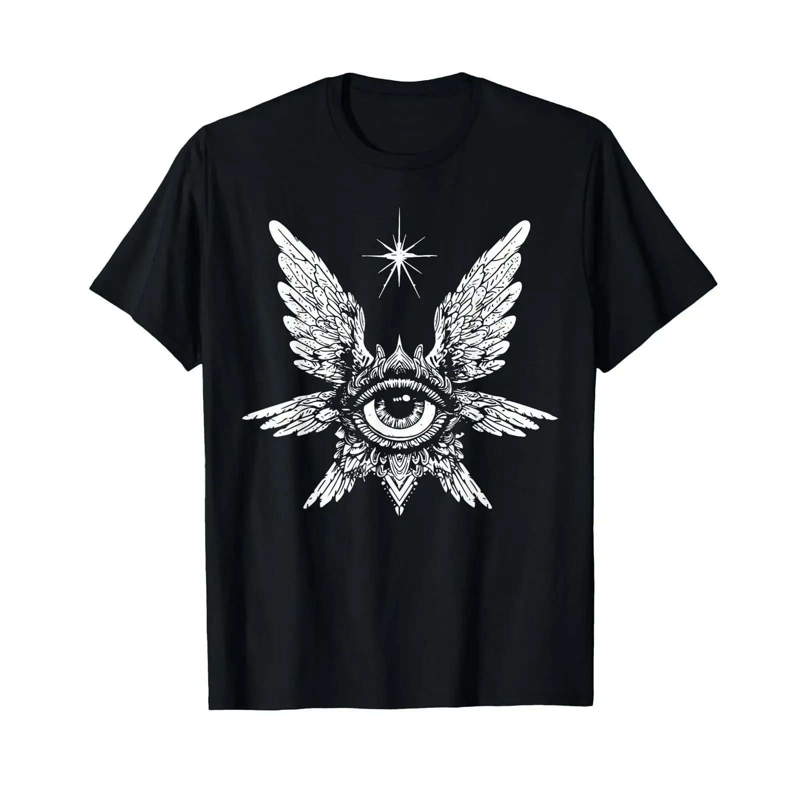 Biblically Accurate Angel Seraphim Gothic Edgy T Shirt vintage Washed Unisex Stretched graphic Slightly fashion