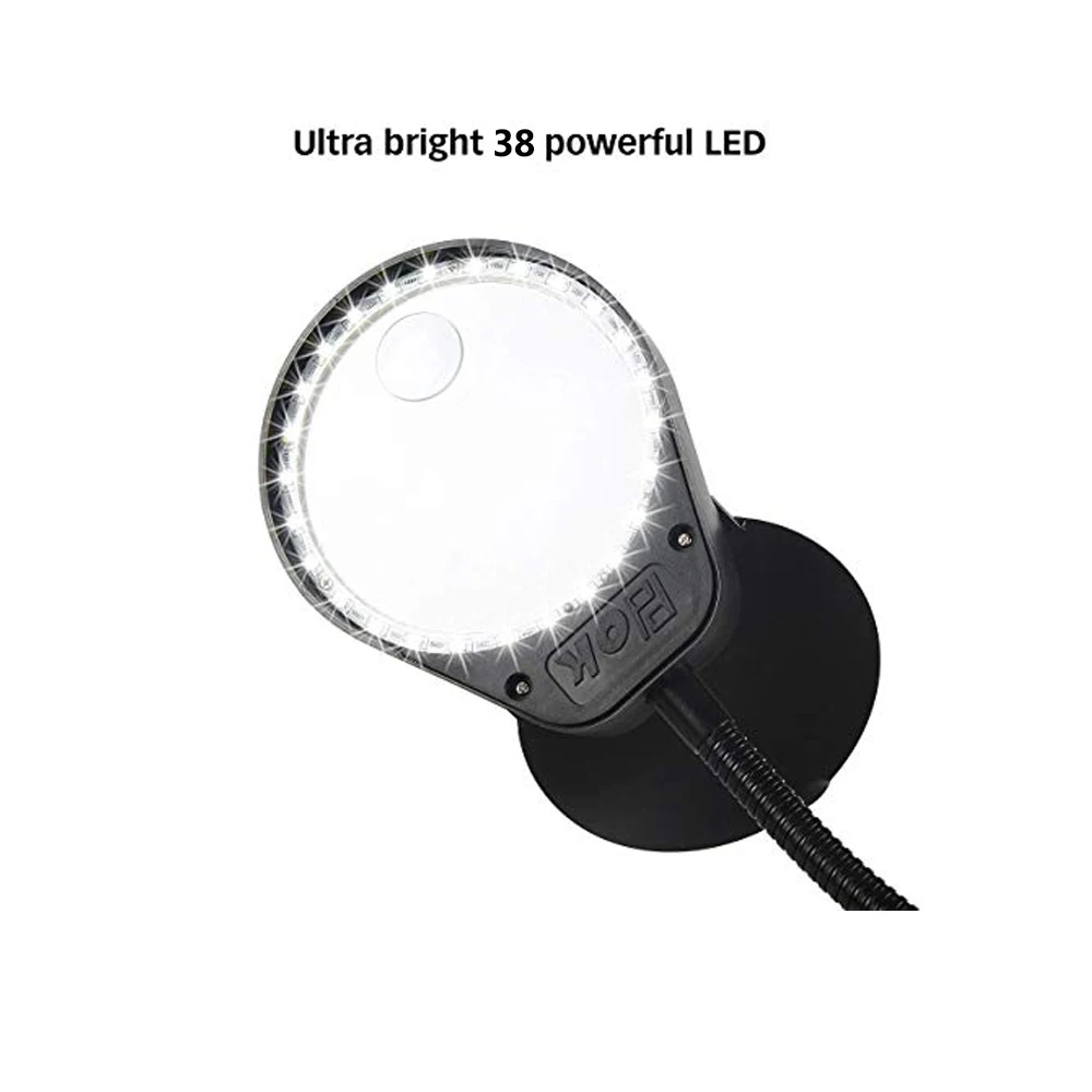 Produção industrial com ímãs com luzes led 8x 15x lupa reparação mesa de metal máquina luzes trabalho PD-6S