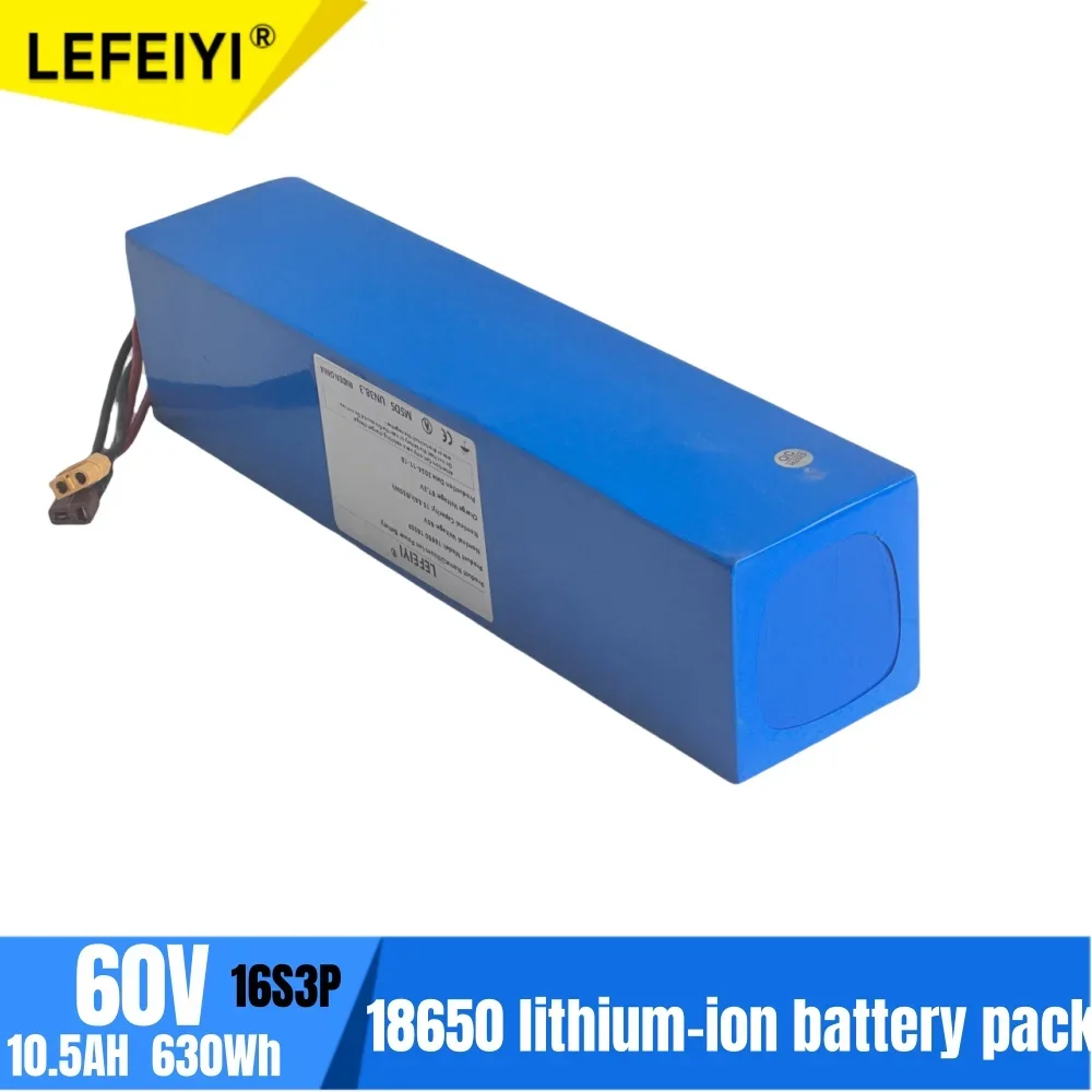 Electric Vehicle Lithium Battery 60V 10.5Ah for Harley Two-wheel Foldable Citycoco Electric Scooter Bicycle 18650 16S3P