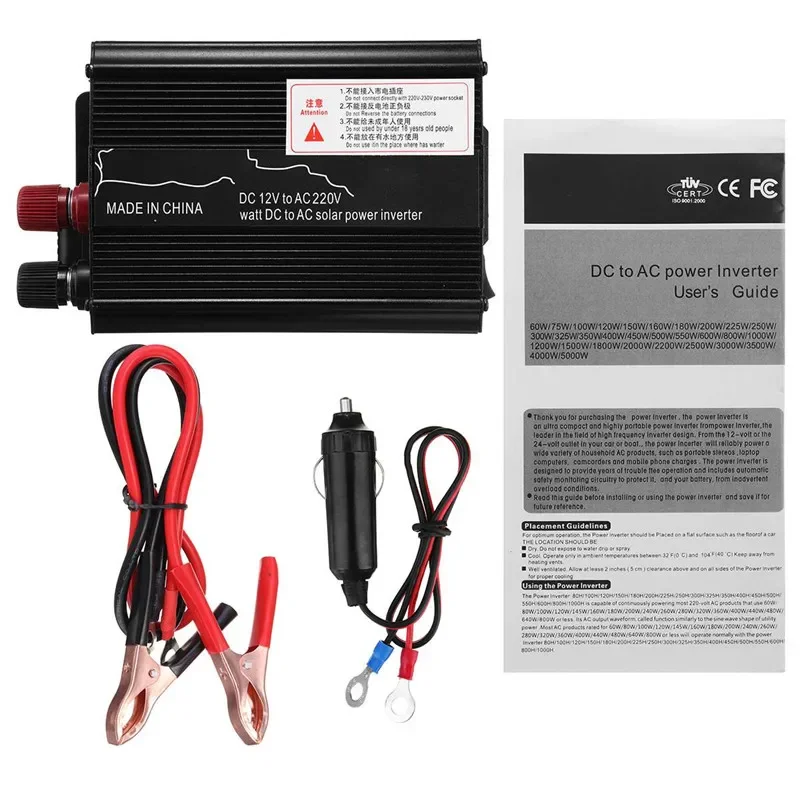 Imagem -06 - Inversor de Energia Solar para Carro Conversor de Tensão Transformador de Tensão Usb dc 12v para 220v ac 3000w