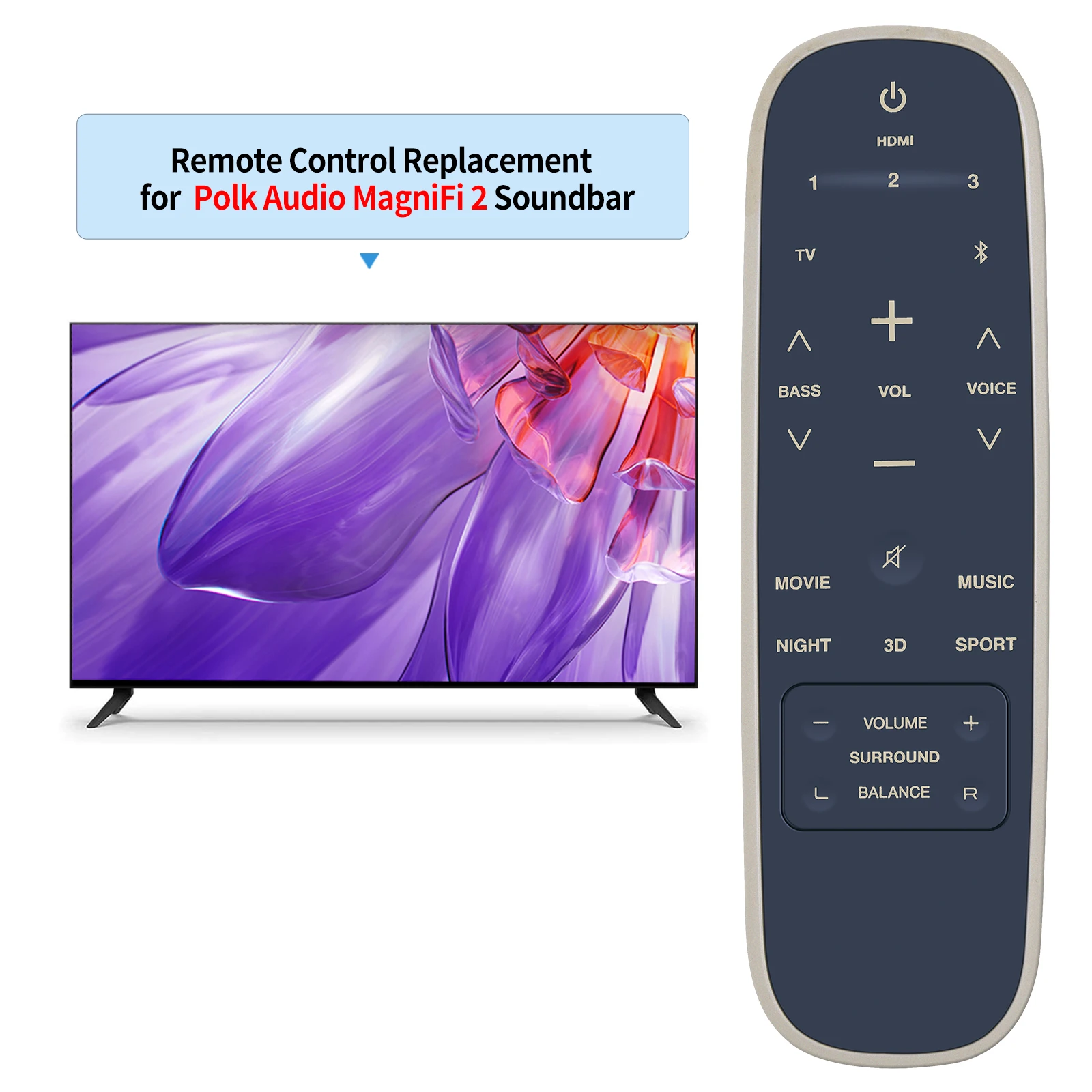 New Replacement Remote Control For Polk Audio MagniFi 2 Soundbar