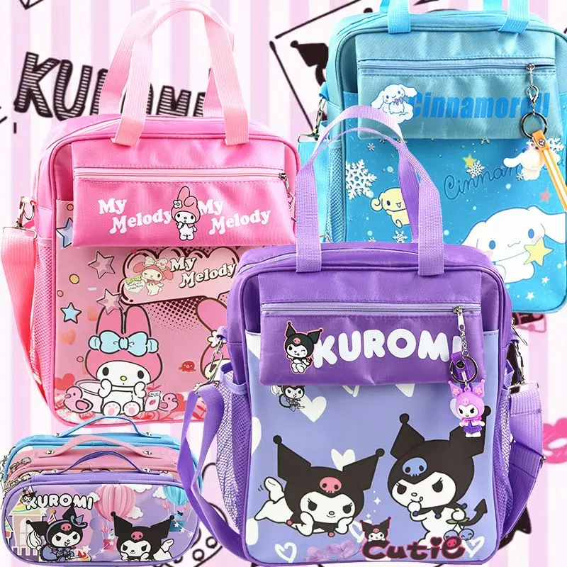 

Sanrio Cartoon Anime Tote Bag, Kuromi Cinnamon Roll Melody Waterproof Canvas Shoulder Diagonal Crossover Makeup Bag Student Gift