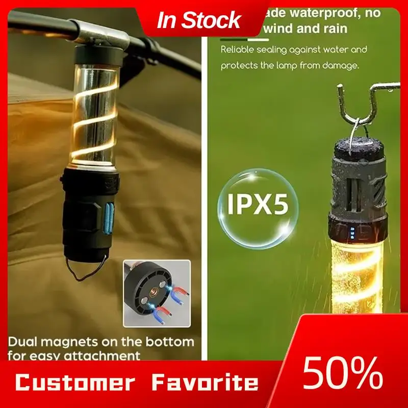 AT03 Top Waterproof Camping Lantern Light Withtriangle Bracket Fornight Fishing Camping Light