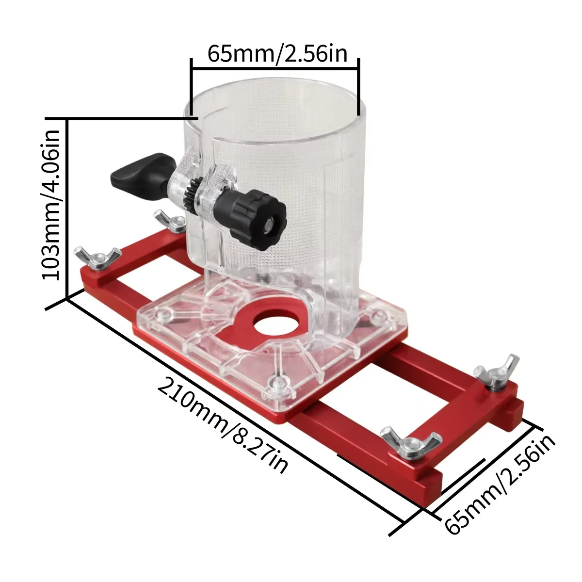 Woodworking Router Base, 2-in-1 Concealed Fastener Slot Bracket Trimmer Base, Cabinet Wardrobe Furniture Groove For Woodworking
