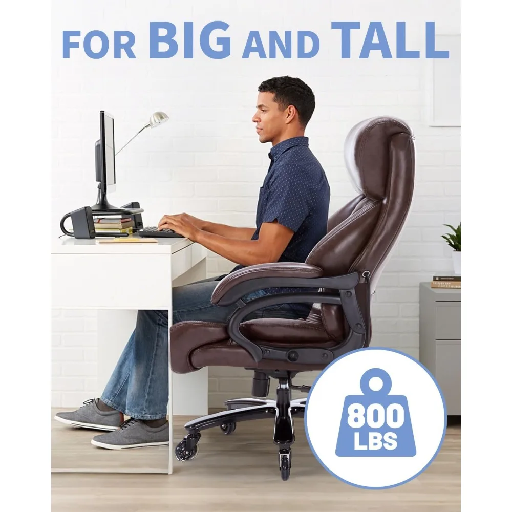 

600LBS Large Heavy Duty Office Chair,Big and Tall Office Chair for Heavy People, High Back Executive Desk Chair
