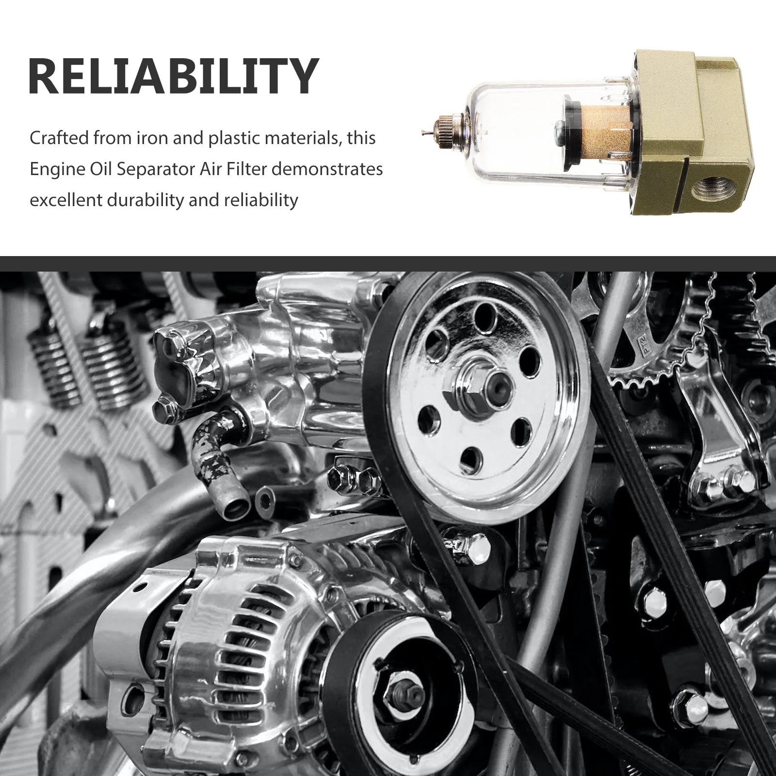 

Oil Separator Filter Universal Air Intake Compressed Catch Can Tank Reservoir Oil Separator Filter Car Modification
