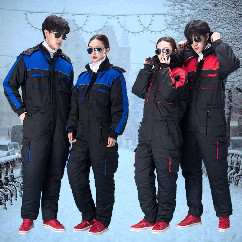 

Cold Storage Integrated Cotton Suit with Thickened Work Suit Set for Ice Fishing Night Fishing Sea Fishing Outdoor Skiing Suit