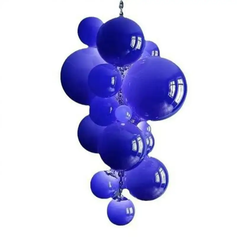 

Luxurious Hanging Lamps Ceiling Luxury Top Multiple Orange Glass Grape Ball Elegant Big Chandeliers For Villa Hotel Decoration