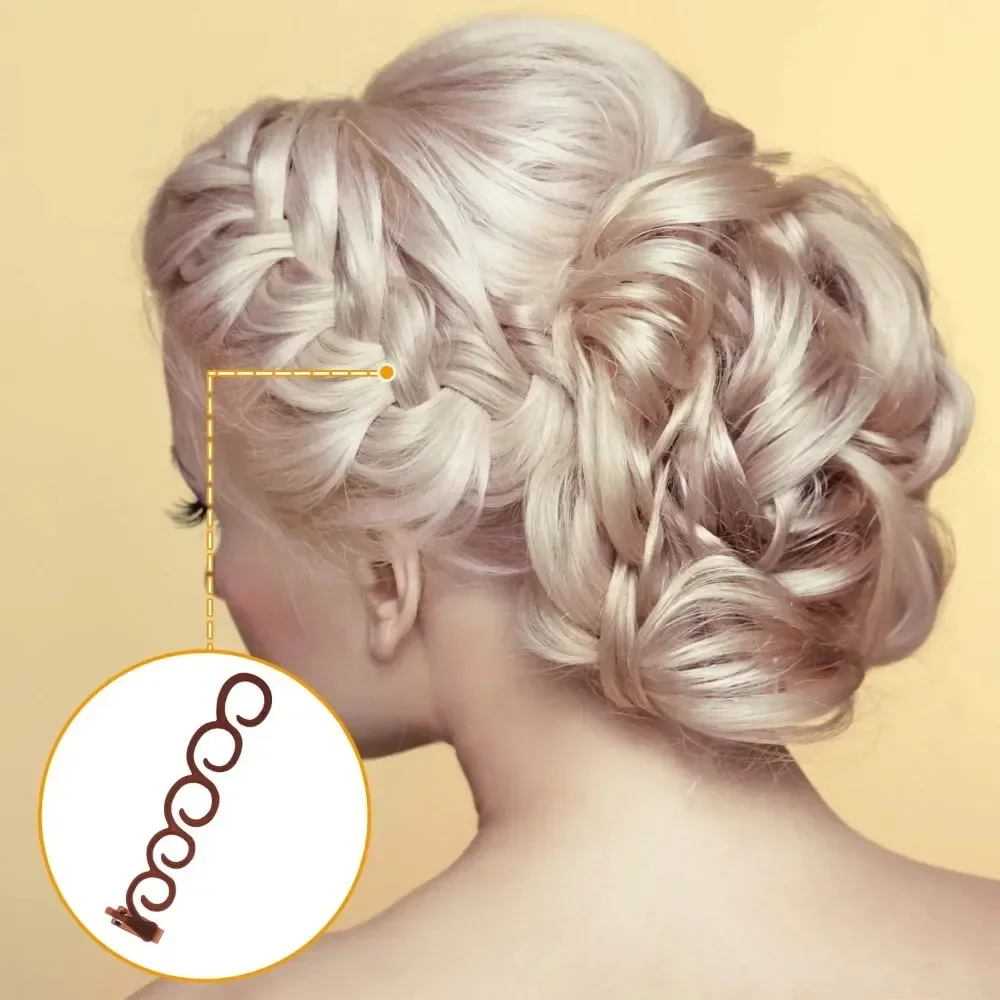 Hair Braiding Tool Lady Hair Ponytail Twist Styling Clip Braider Roller Bun Maker DIY Hairstyle Band Accessories Для Волос
