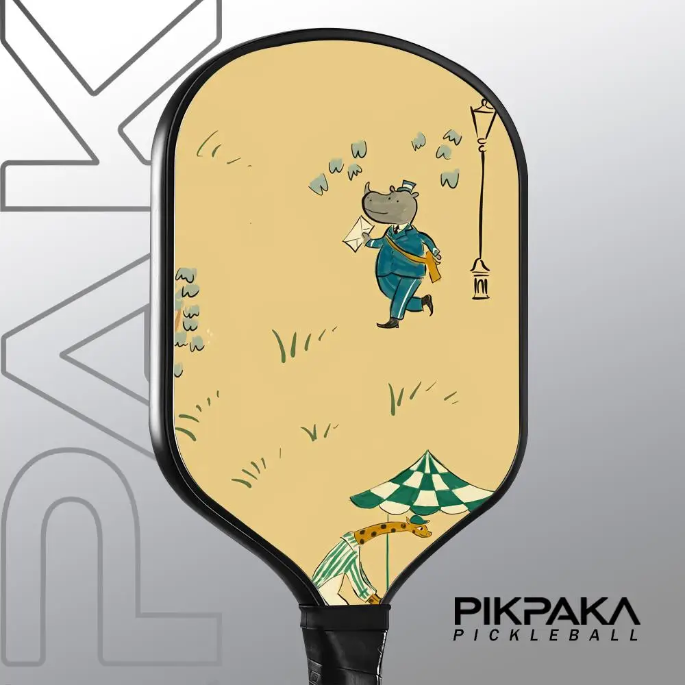 لطيف الحيوان بارك Pickleball مجداف USAPA المعتمدة T700 ألياف الكربون Unibody الحرارية مع 16 مللي متر العسل الأساسية الطاقة والتدبوس