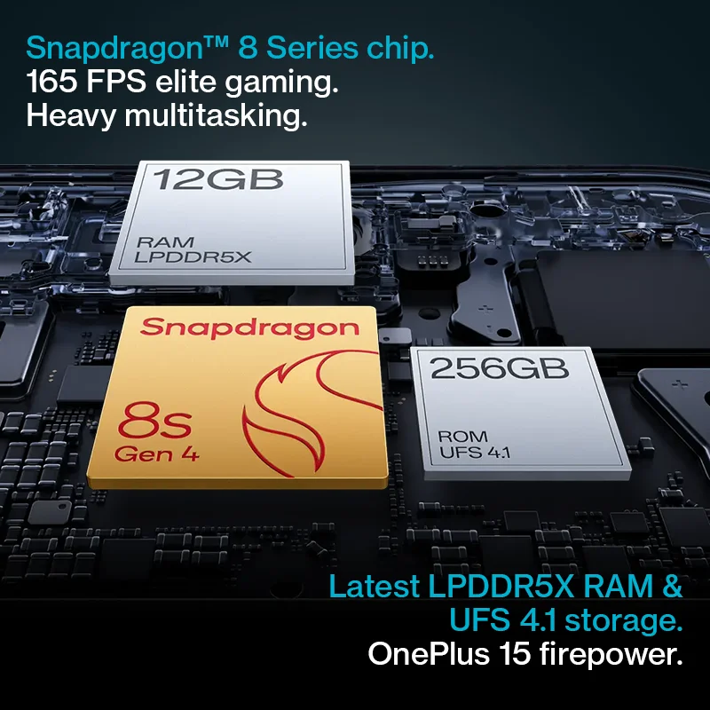 Teléfono Inteligente OnePlus Nord 6 5G (Versión Global) 8 GB + 256 GB / 12 GB + 512 GB, Snapdragon 8s Gen 4, 165 Hz, 7500 mAh, IP69/IP69K, Cámara de 50 MP 3
