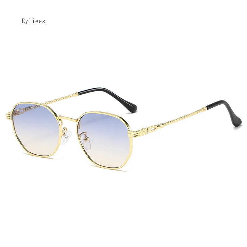 الرجعية إطار معدني مربع صغير النساء النظارات الشمسية موضة التدرج عدسة UV400 الرجال فاسق الأخضر الداكن نظارات شمسية Gafas دي سول