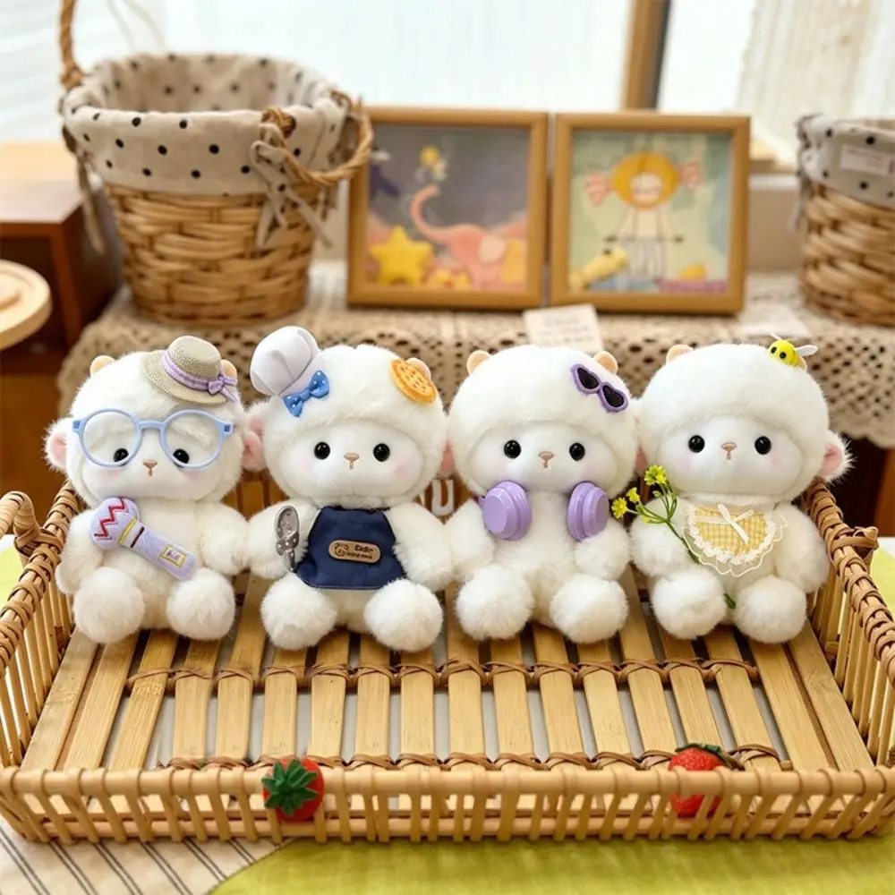 Plush Floral Skirt Plush Lamb Charm Soft Flower Decoration Backpack Pendant Ornament Lamb Shape Sheep Doll Keychain