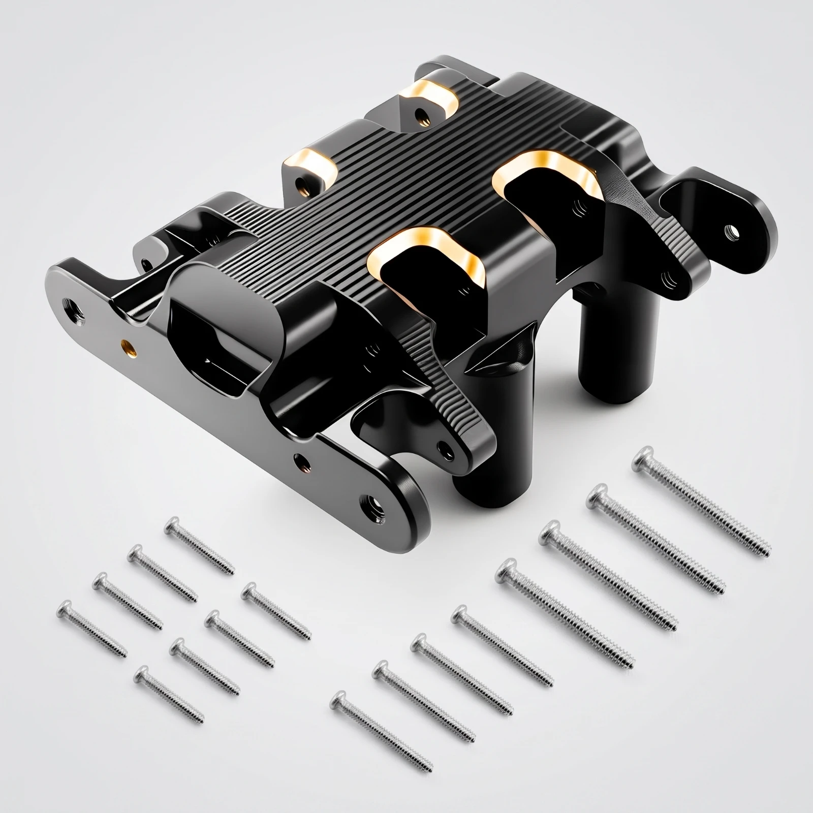 Gearbox Bottom Plate Compatible Gearbox Plate with Screws Threaded Precision Fit for RC Crawler Builders