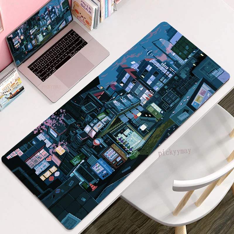 Pixel Original Design Mouse Mats Large Natural Rubber Mouse Pad Waterproof Mousepads Gamer Mousepad Desk Pads Big Keyboard Mat