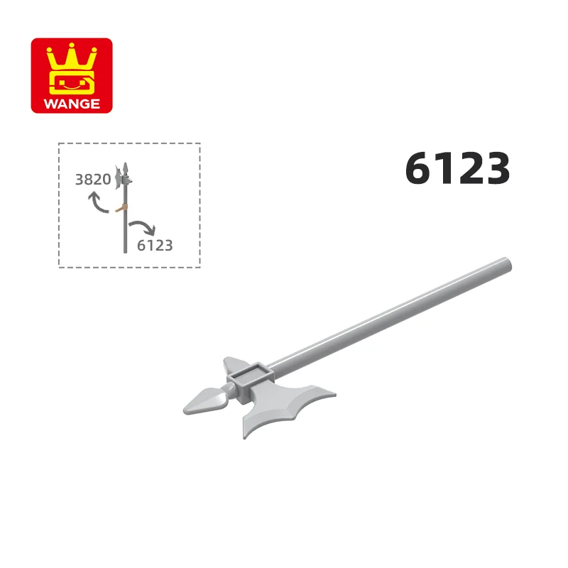 Wange118Pcs/lot 6123 Axe Gun Building Blocks Moc Military Weapon Accessories Compatible Brick DIY Children Toy Assembly Gift Box