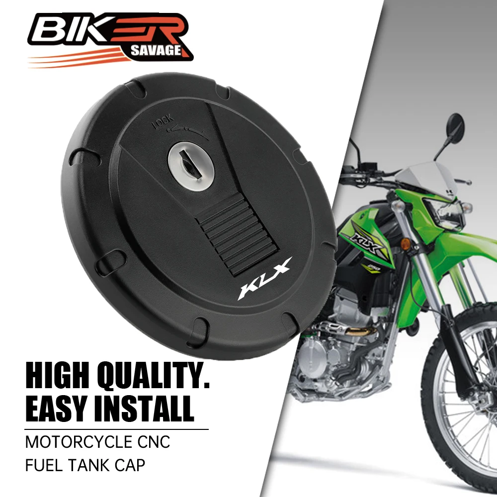 Motorcycle Fuel Tank Cap For KAWASAKI KLX150 KLX250 300 D-Tracker 125 150 250 Moto Gasoline Fluid Reservoir Cover Accessories