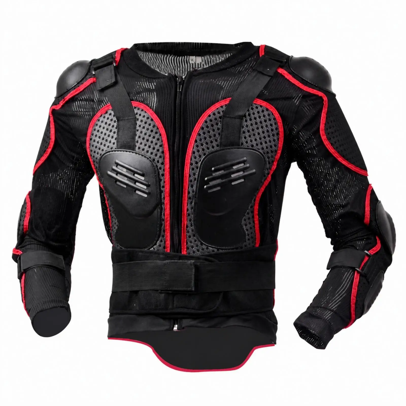 Breathable Polyester Motorcycle Jacket with Adjustable Waist Strap for Trail Commuting Protection