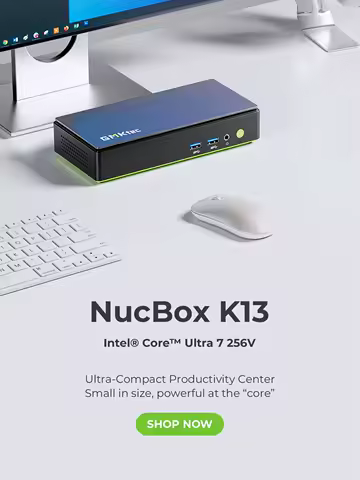 GMKtec K13 Intel Ultra 7 256V MINI PC LPDDR5 16GB 512GB 8533MT/s USB4.0*2 WIFI6 BT5.2 Gamer Computer Win11 Pro 5G LAN