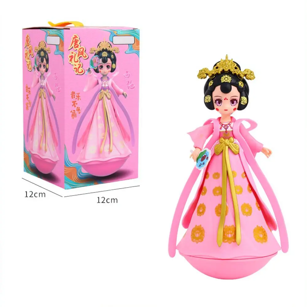Unique Tang Dynasty Girl Wobbling Figurine Decorative Craft Desk Ornament Cultural Collectible Gift For Home Decoration