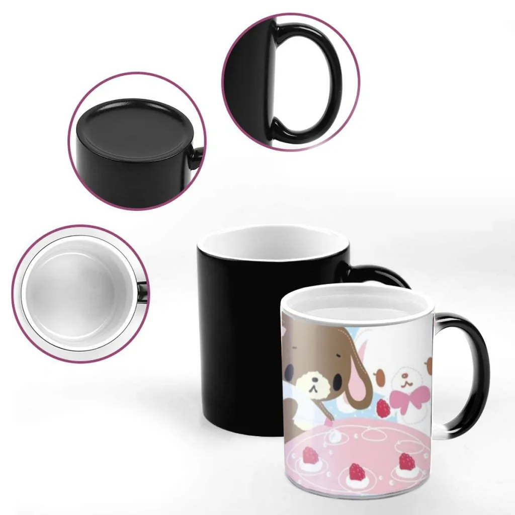 S_sugarbunnies Anime Kawaii Anime Creativity Change Color Chang mug Ceramic mug Hot Coffee Cup Breakfast Cup mug Friend Gift