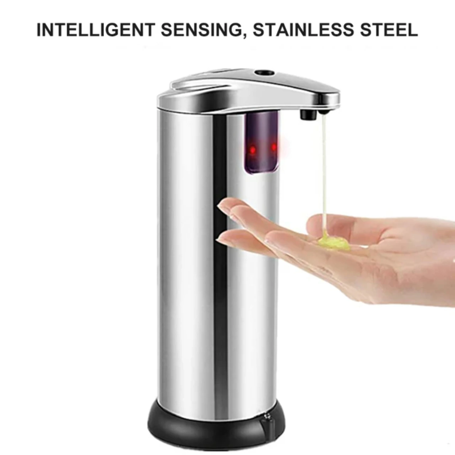 Stainless Steel Automatic Liquid Soap Dispenser Smart Sensor 250ML Hand Wash Induction Sanitizer Dispenser Home Kitchen Bathroom