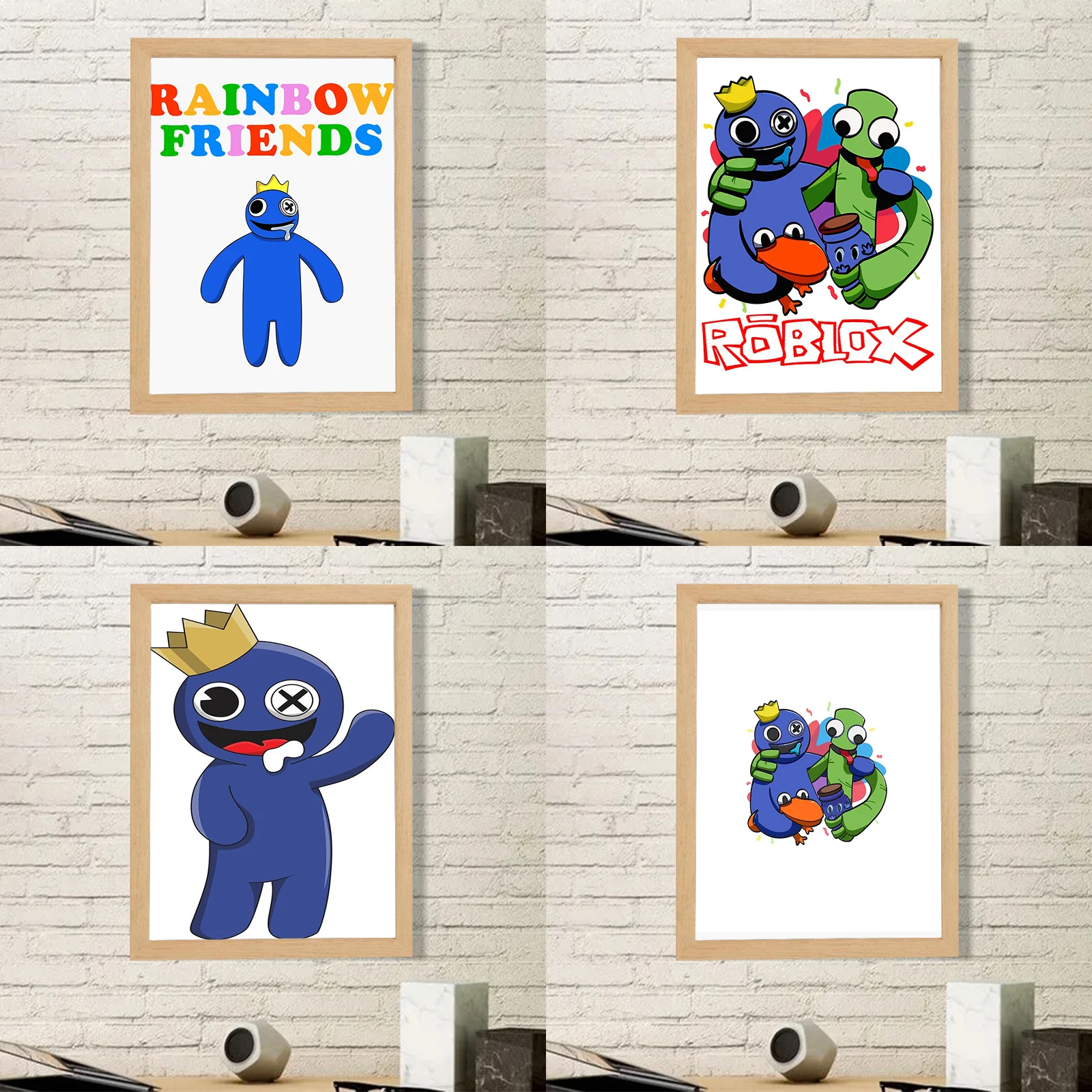 

R-Rainbow Friends Anime Poster Decoration Pictures Room Wall Posters Room Decor Decorative Paintings For Home Decorations Art