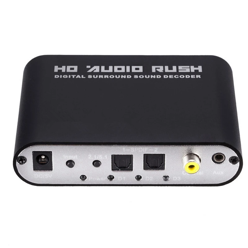 5.1 Channel Dts for DOLBY Ac-3 Audio Decoder Digital Optical/Coaxial to Analog Rca Lotus Head for DOLBY Sound Decoder Converter