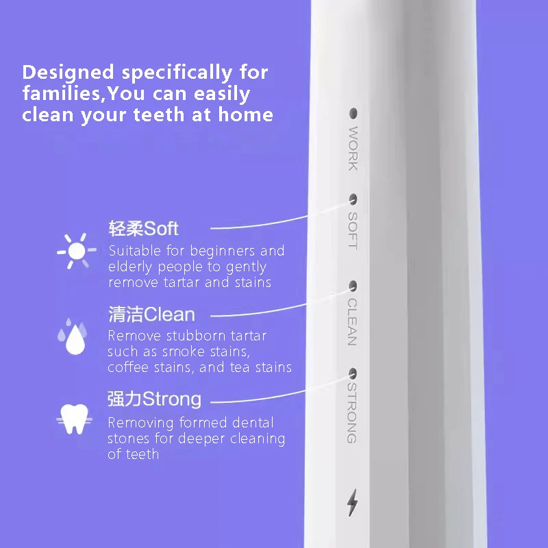 Youpin dr.bei เครื่องทำความสะอาดฟันระบบอัลตราโซนิคใช้ในครัวเรือนถอดแคลคูลัสและหินปูนทำความสะอาดฟัน