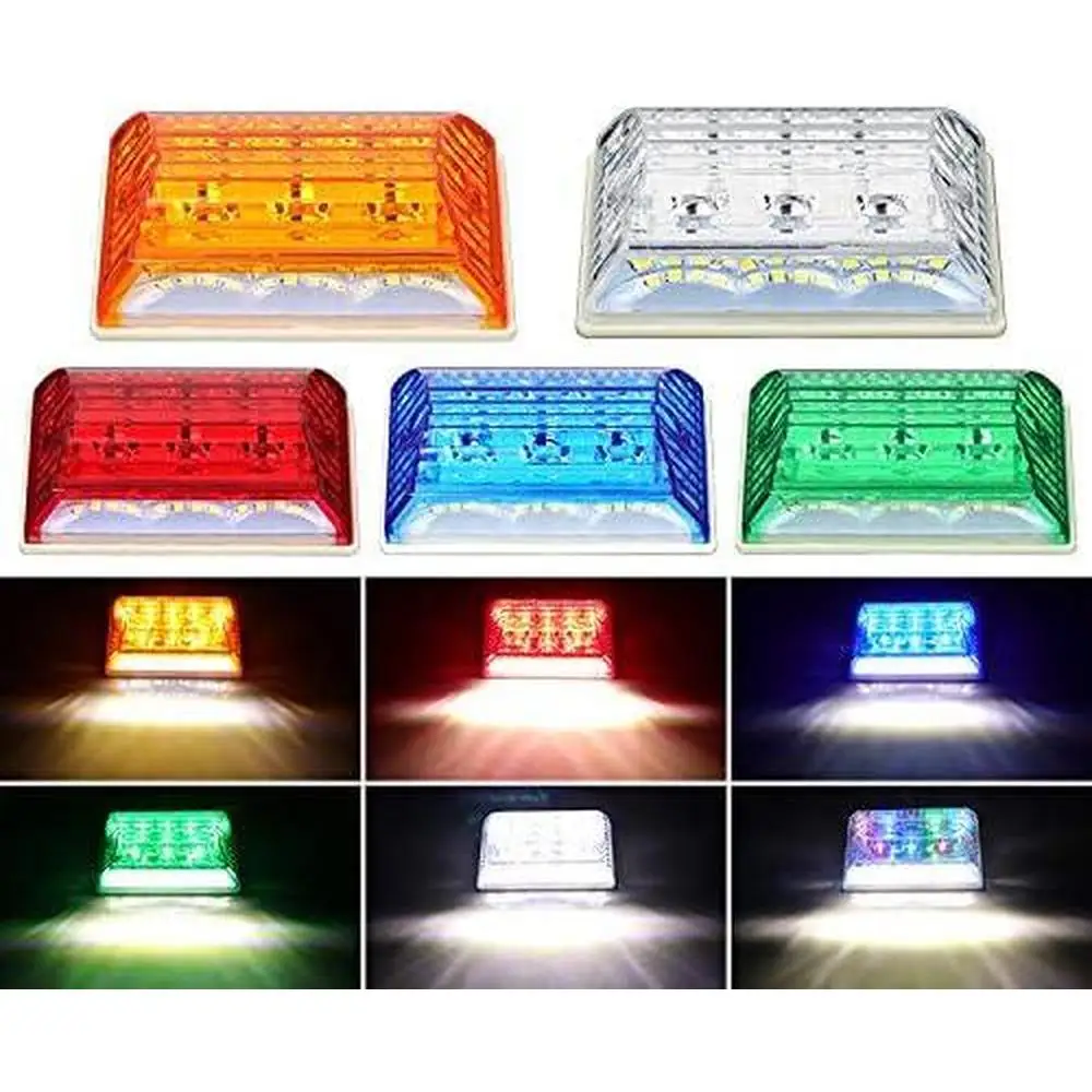 

24V Amber LED Side Marker Light Turn Signal Lamp Indicators Universal For Trailers, Trucks, Vans, Buses，Lorries