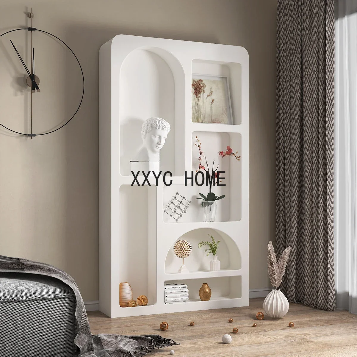 Nordic White Hallway Storage Cabinet Simple Modern Locker Display Curio Cabinet