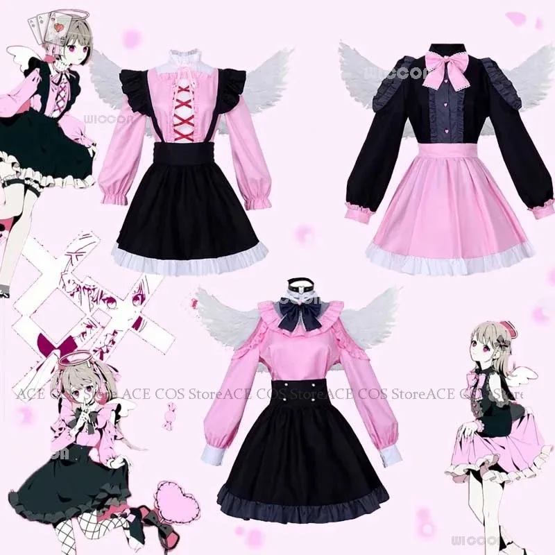 

NewDarling Dance Dive Mikku Kiritani Haruka Hanasato Minori Косплей Костюм Проект Sekai Красочное сценическое розовое платье Одежда для девочек