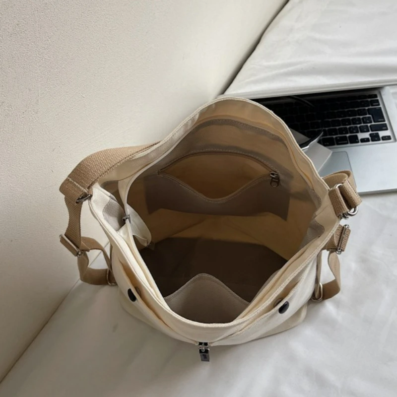 قماش الموضة؛ حقيبة ظهر isure متعددة الجيوب حقيبة كتف كاجوال للركاب حقيبة دلو عصرية مريحة ومتعددة الاستخدامات #5