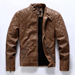 Men Coat Winter Leather Jacket Men Clothing Genuine Casual Jackets Coats Faux Leather Vintage Biker Jacket Men Windproof
