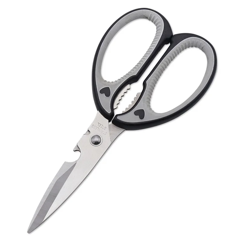 Dobeli 2.5mm Thick Stainless Steel Sharp Shear  Korean Barbecue Clips PP TPR Multi Functional Kitchen Scissors for Meat Fish