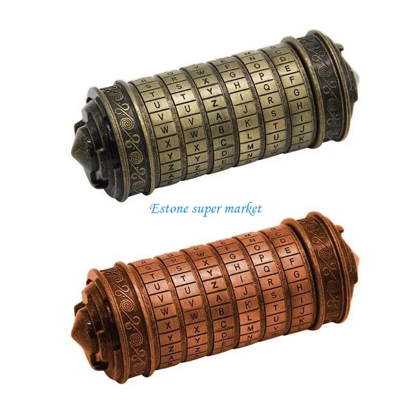 090B โลหะล็อค MINI Cryptex DaVinciCode ปริศนาตลกเกมทดสอบ IQ สำหรับคู่ของขวัญบรรจุแหวน