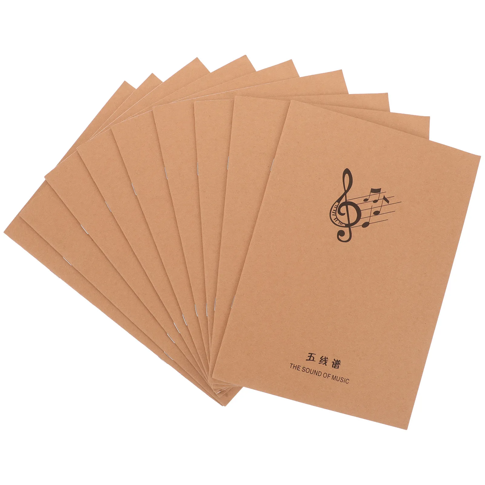 10Pcs Creative Sheet Music Notebook Standard Size Manuscript Paper for Music Practice Composition Portable Five Line Stave Book