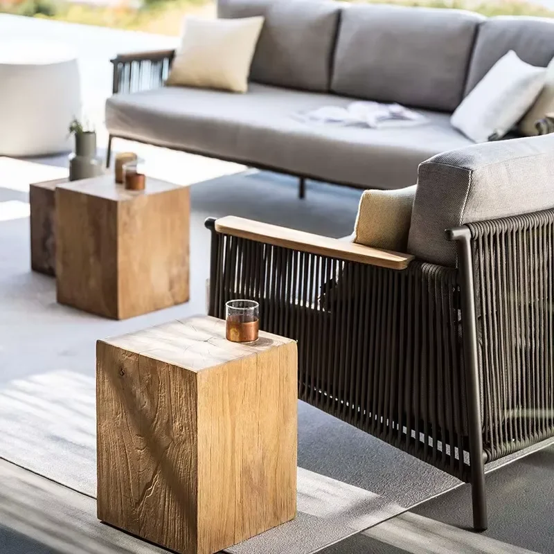 Aluminum Frame Water-Proof Weather Resist Three-Seated Triple Sofa for Outdoor Hotel Garden Furniture
